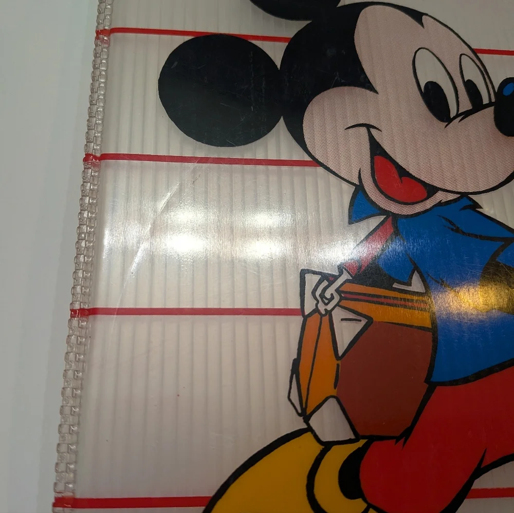 Vtg Mickey Mouse Folder By Walt Disney Productions